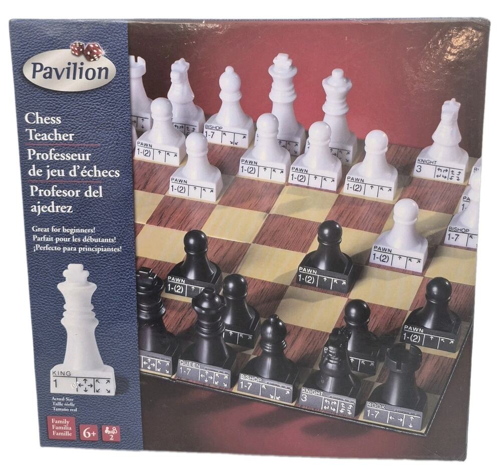 Pavilion Chess Teacher Set for Beginners Learn to Play Complete